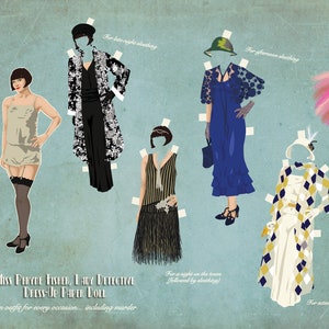 Miss Fisher Paper Doll Illustration Poster