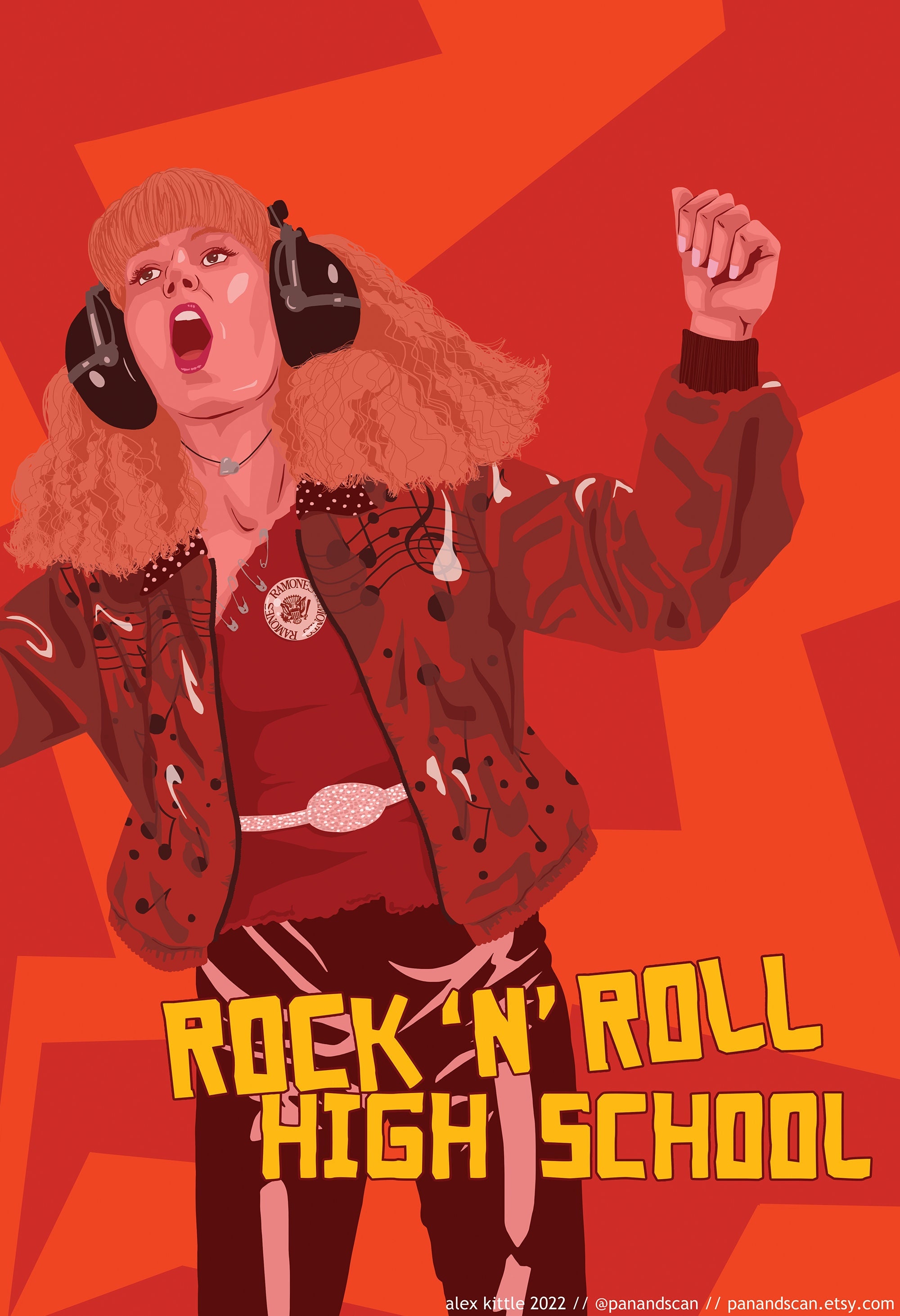 Rock N Roll High School Poster Artwork - Etsy Norway Rock N Roll High School Poster Artwork - Etsy Norway