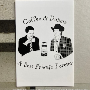 Carte postale « Café et beignets » de Twin Peaks