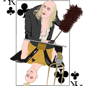 Riff Raff: Rocky Horror Playing Card Illustration Print