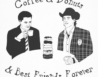 TWIN PEAKS Agent Dale Cooper and Sheriff Harry Truman Small Print