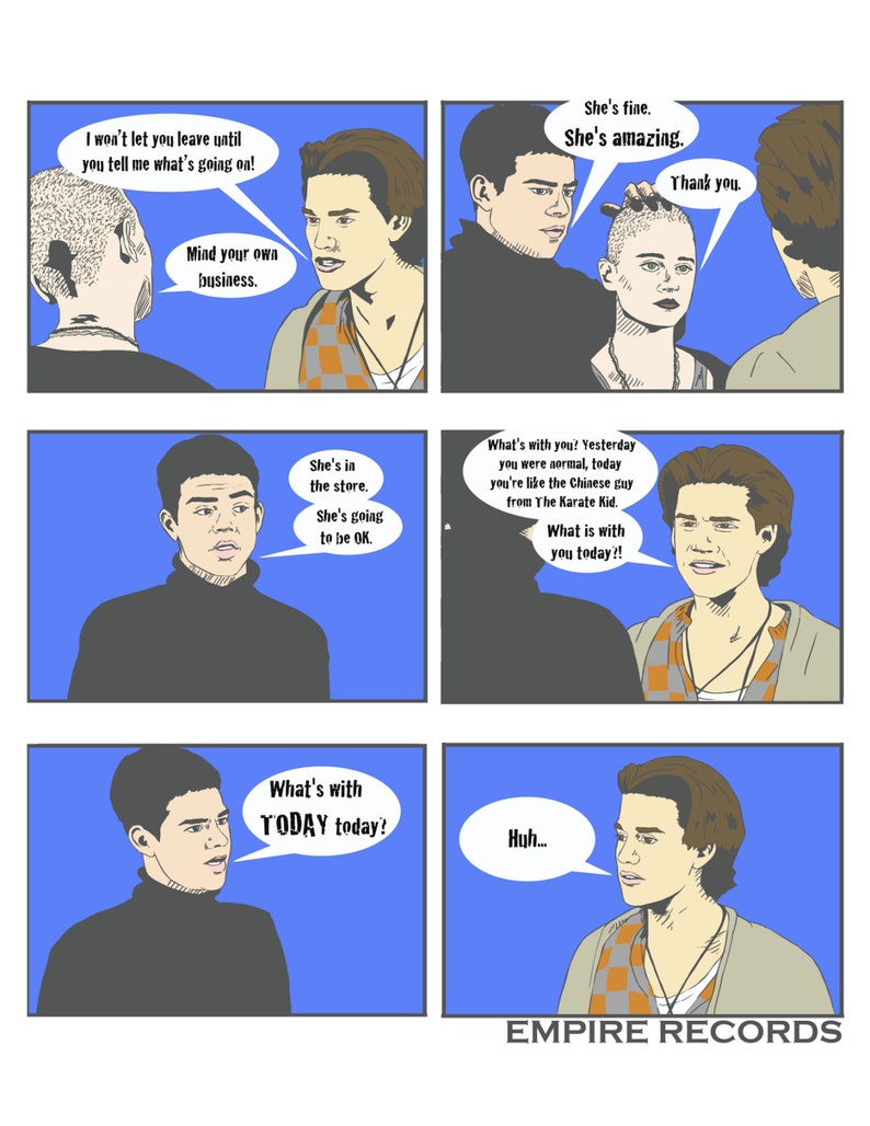 EMPIRE RECORDS What's With Today Today Mini-Comic Print image 1