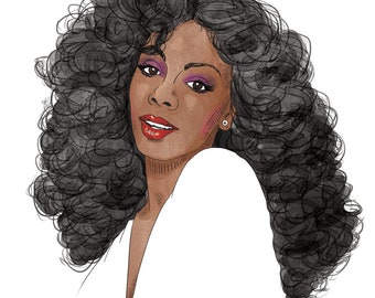 Donna Summer Portrait Print