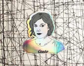 Greta Gerwig Holographic Sticker