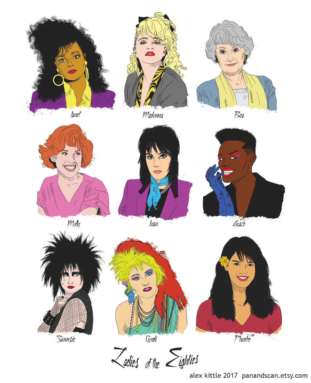 Ladies of the Eighties (color) - Etsy