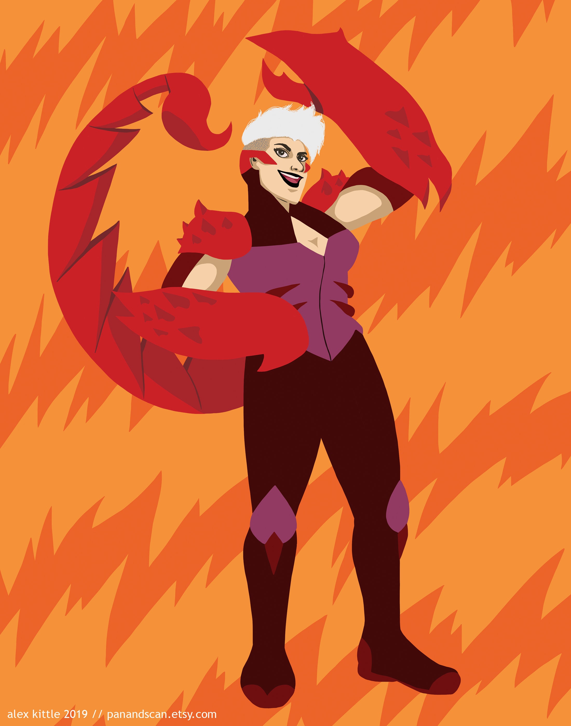 Scorpia Illustration SHE RA Etsy scorpia-illustration-she-ra-etsy