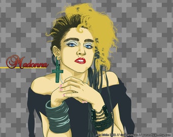 Madonna Portrait Print