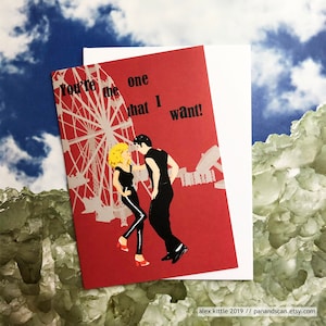 Tarjeta de felicitación de GREASE: amor/aniversario