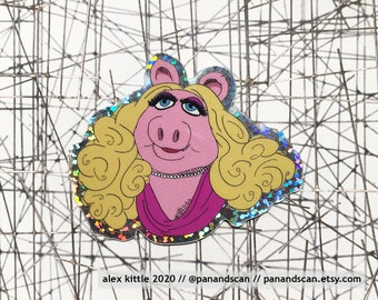 Miss Piggy (The Muppets) Glitter Sticker