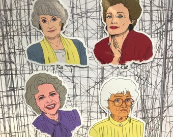 Golden Girls Stickers Set/4