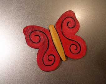 Butterfly Magnet (red\/yellow)