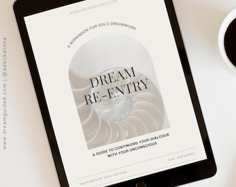 Solo Dream Re-Entry Workbook | Somatic Dreamwork Guide | Intuitive Coaching Work Prompts | Printable Spiritual PDF