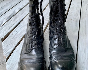 Vintage Carolina Jump Boots: Black Leather Parachutist  display picture 3