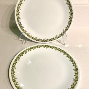 Vtg Corning Corelle SPRING BLOSSOM Crazy Daisy Lot of 2 Dinner Plates 10.25”