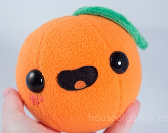 Optimist Orange smiling fruit food plush