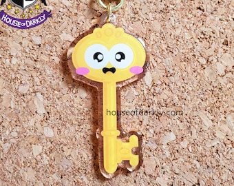 skeleton key keychain glitter keychain