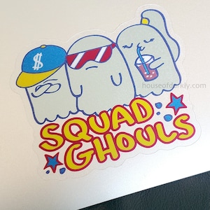 Naklejka przezroczysta Squad Ghouls Cool Ghost Friends