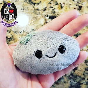 Petite Pocket Pebble Pal cute plush with moss