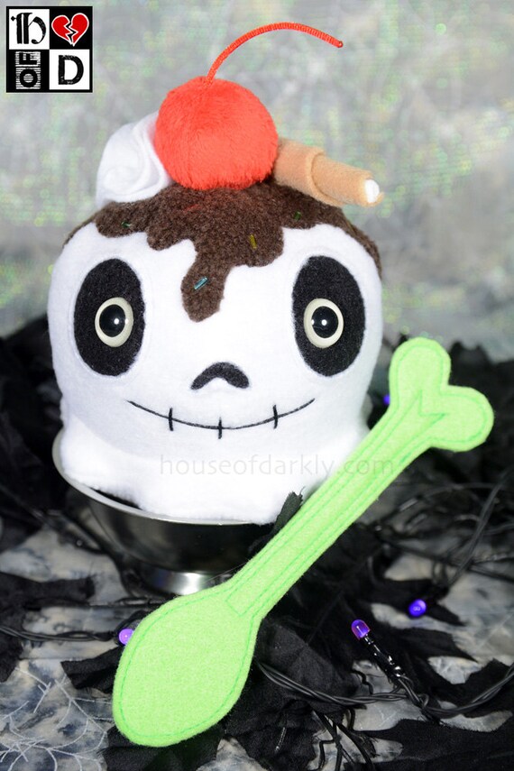 希少極美品 サミットコレクション スカルブライド フィギュア 死者の日 箱付 Spooky Sundae Limited Edition Skull Ice Cream Handmade Plush - Etsy
