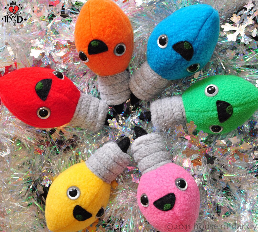 Giant Xmas Bulb Plush Festive Ornament CHOOSE YOUR COLOR Etsy