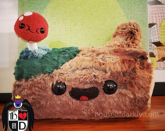 Lovely Log extra soft huggable nature plush with mushroom friend