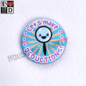 Laten we deductions nerdy wetenschap crimesolving pin Sherlock Holmes geïnspireerd