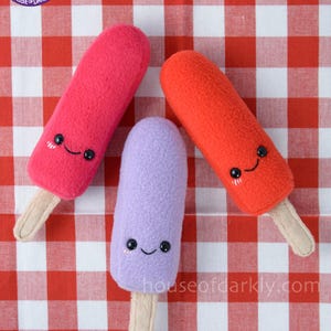 MADE TO ORDER: Perky Popsicle happy frozen treat food plush
