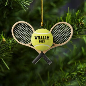 Personalized Tennis Christmas Ornament, Funny Sports Ornament, Tennis Player Gift, Sports Ornament, Tennis Club Keepsake, Tennis Lover Gift
