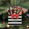 Personalized Makeup Ornament, Cosmetic Christmas Ornament, Custom Beauty Brush Christmas Tree Decoration, Special Gift for Makeup Lovers product logo