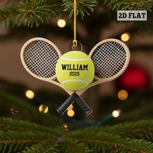 Personalized Tennis Christmas Ornament, Funny Sports Ornament, Tennis Player Gift, Sports Ornament, Tennis Club Keepsake, Tennis Lover Gift