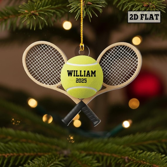 Personalized Tennis Christmas Ornament, Funny Sports Ornament, Tennis Player Gift, Sports Ornament, Tennis Club Keepsake, Tennis Lover Gift