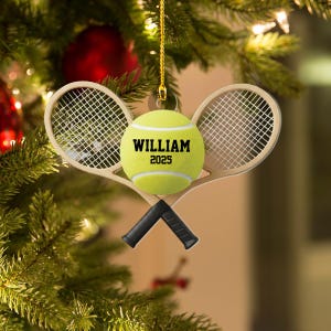 Personalized Tennis Christmas Ornament, Funny Sports Ornament, Tennis Player Gift, Sports Ornament, Tennis Club Keepsake, Tennis Lover Gift
