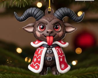 Krampus Ornament, Creepy Christmas Decor, Horror Xmas Gift, Gothic Holiday Ornament, Monster Cookie Ornament, Krampus Gifts For Christmas