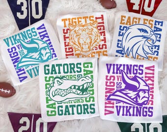 Custom Mascot Spirit Shirt, School Spirit Shirt, Mascot Team Tee, Game Day Football, Personalized School Team Name Shirt, Cheer Leader Tee