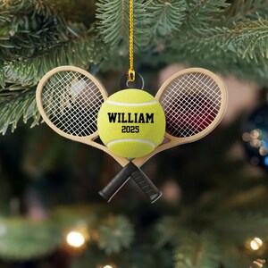 Personalized Tennis Christmas Ornament, Funny Sports Ornament, Tennis Player Gift, Sports Ornament, Tennis Club Keepsake, Tennis Lover Gift