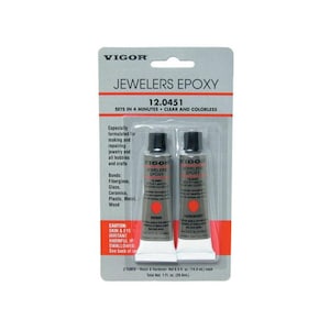 Jewelers Epoxy- 2 Part Glue Tubes- 5 minute Epoxy- Glue Package 0.5 fl oz