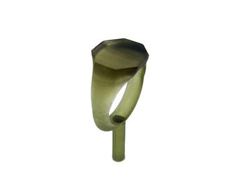 Sand Casting Ring Set - Signet Round Octagon - Sizes 0-16