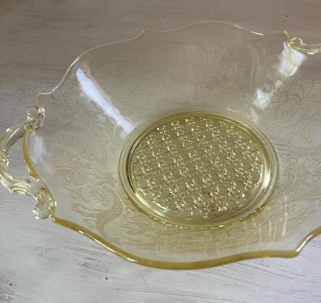 Yellow Depression Glass Bowl
