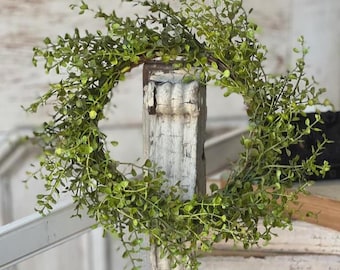 Baby Grass Candle Ring - Small Wreath - Spring Decor - 12-Inch