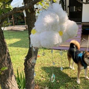Cloud Pompom Sun Catcher: Handmade Window Decor