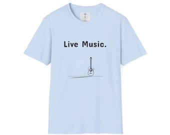 Live Music Music Lover Tee, Gift for Musicians, Concert Shirt, Casual Wear, Inspirational Apparel