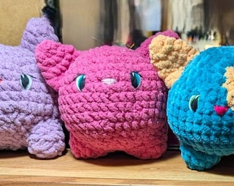 Kitty Puff Plushie Fidgets, in 3 Adorable Huggable Colors