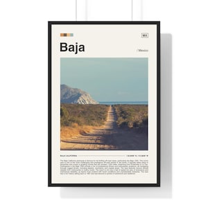 Póster de Baja California, impresión de Baja, póster de Baja, Baja 1000, póster de viaje, impresión de viaje, arte mural de viaje, arte mural de Baja California