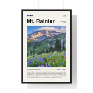 Mount Rainier National Park Poster, Mount Rainier Poster, National Park Poster, National Park, Mount Rainier, Mt Rainier, Wall Art