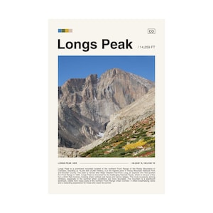 Longs Peak Digital Download Poster, Colorado 14er Digital Download, Digital Art, Digital Download for Poster, Longs Peak Colorado 14er