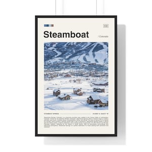 Steamboat Springs Colorado Poster, Ski Town Print