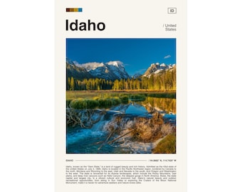 Idaho Scenic Landscape Poster, Travel Print (Digital Download)
