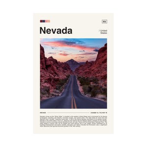 Nevada Digital Download Poster, Nevada Digital Download, Digital Download Poster, Travel Poster, Travel Print, Nevada Poster, Nevada Print