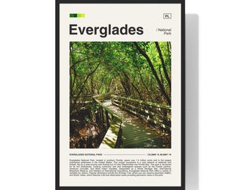Everglades National Park Poster, Florida Landscape Art