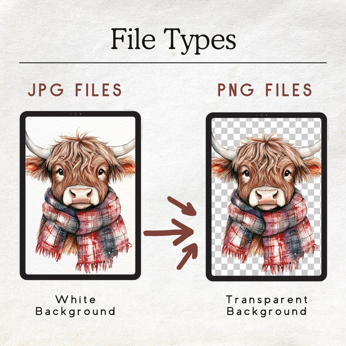 Watercolor Highland Cow Clipart Set – Cute Animal Illustrations ...